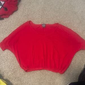 Olivia Rae Vibrant Scarlet Blouse